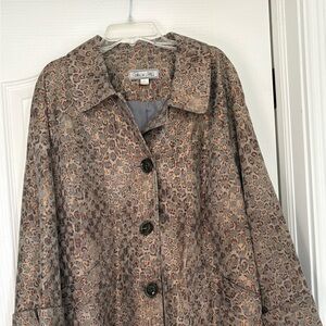 Elegant Leopard Print Trench Coat